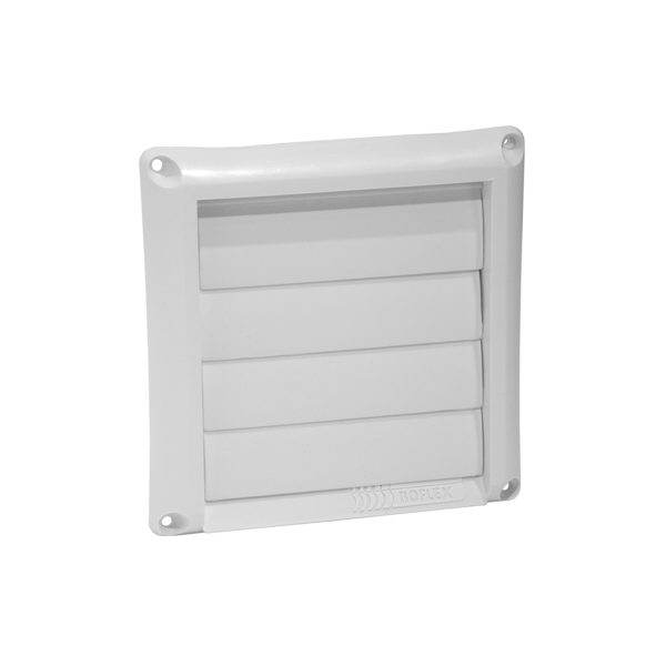White Louvered Vent Cap 4" 76-0013