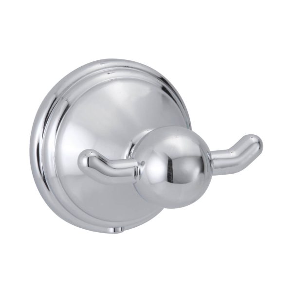 Florence Double Robe Hook Polished Chrome 02-D7302