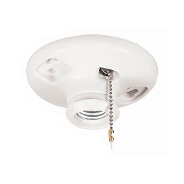 Pull Chain Lamp Holder Porcelain 51-1681