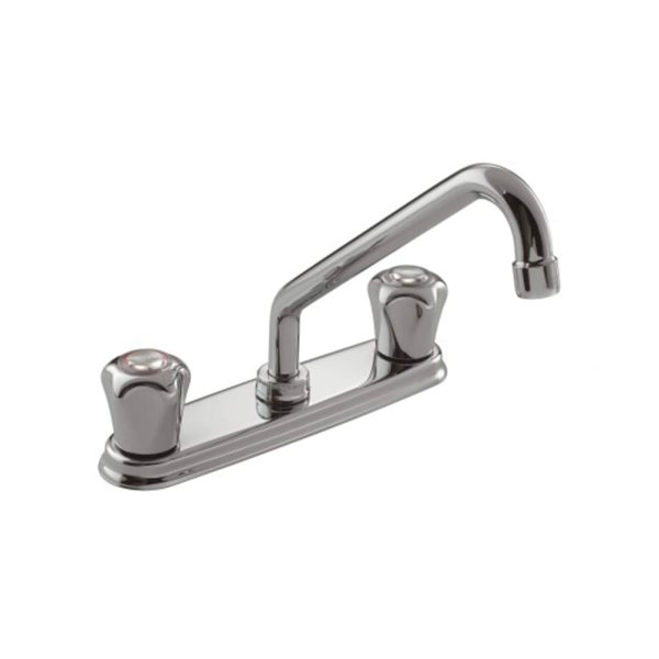Moen II Chrome Two-Handle Low Arc Kitchen Faucet 4-77918