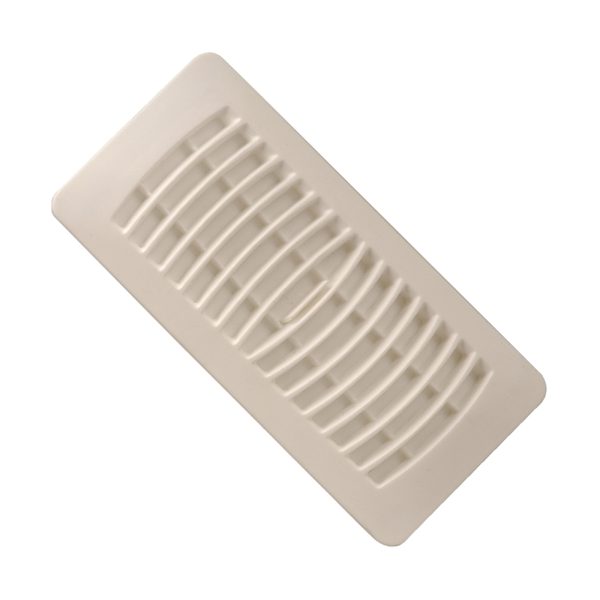 Almond Floor Register Plastic 4" x 10" 76-PL410-AL